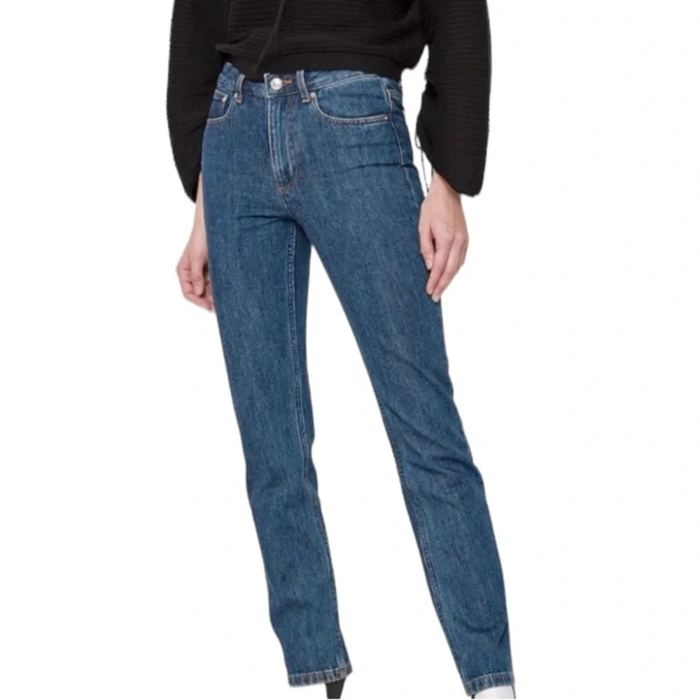 A.P.C. Droit High Rise Medium Wash Skinny Jeans Size 29